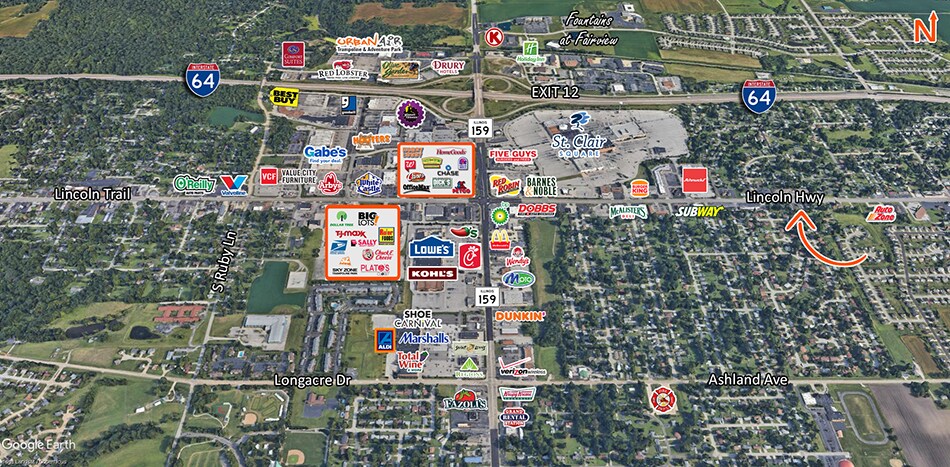 818-874 Lincoln Hwy, Fairview Heights, IL à vendre - Photo du bâtiment - Image 2 de 3