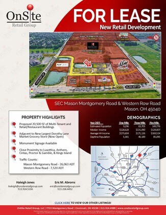Plus de détails pour SEC Mason Montgomery & Western Row Rd, Mason, OH - Commerce de détail à louer