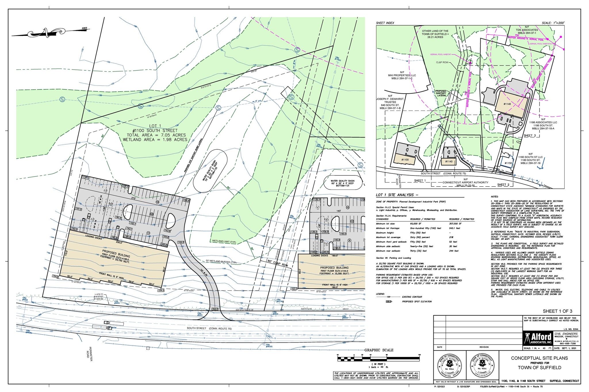 1100 South St, Suffield, CT for sale Site Plan- Image 1 of 3