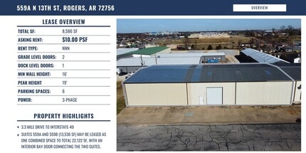 559 N 13th St, Rogers, AR for lease Building Photo- Image 1 of 1