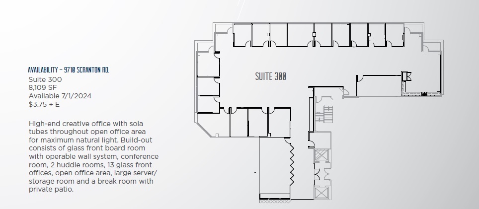 9710 Scranton Rd, San Diego, CA à louer Plan d  tage- Image 1 de 1