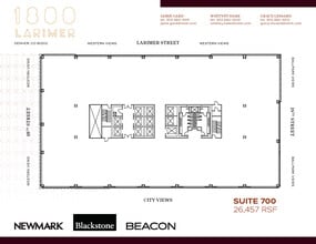 1800 Larimer St, Denver, CO à louer Plan d’étage- Image 1 de 1