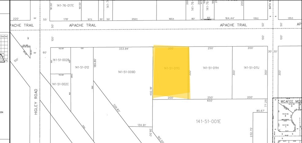 5305 E Main St, Mesa, AZ à vendre - Plan cadastral - Image 2 de 5