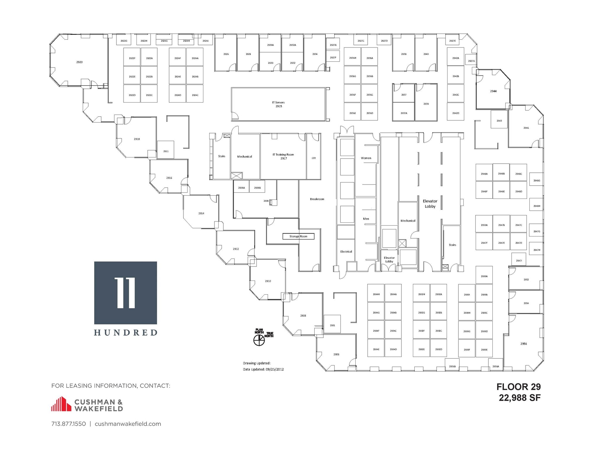 1100 Louisiana St, Houston, TX à louer Plan d’étage- Image 1 de 1