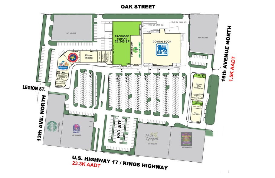 1403 N Kings Hwy, Myrtle Beach, SC à louer - Photo du bâtiment - Image 2 de 12