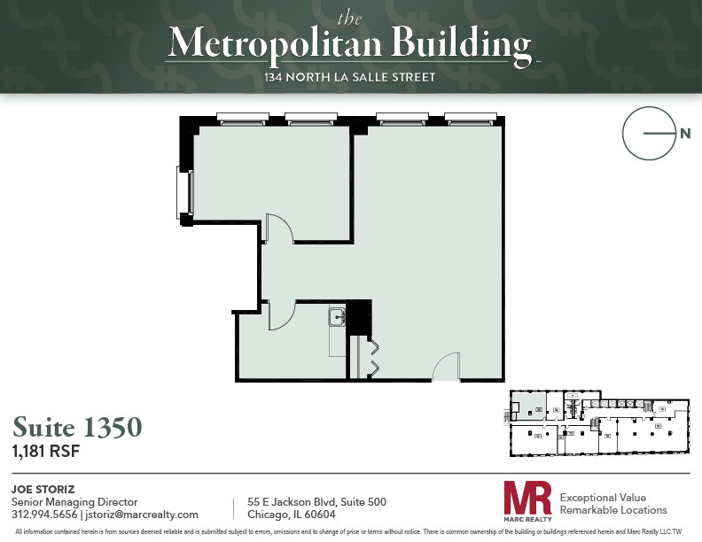 134 N LaSalle St, Chicago, IL for lease Floor Plan- Image 1 of 5