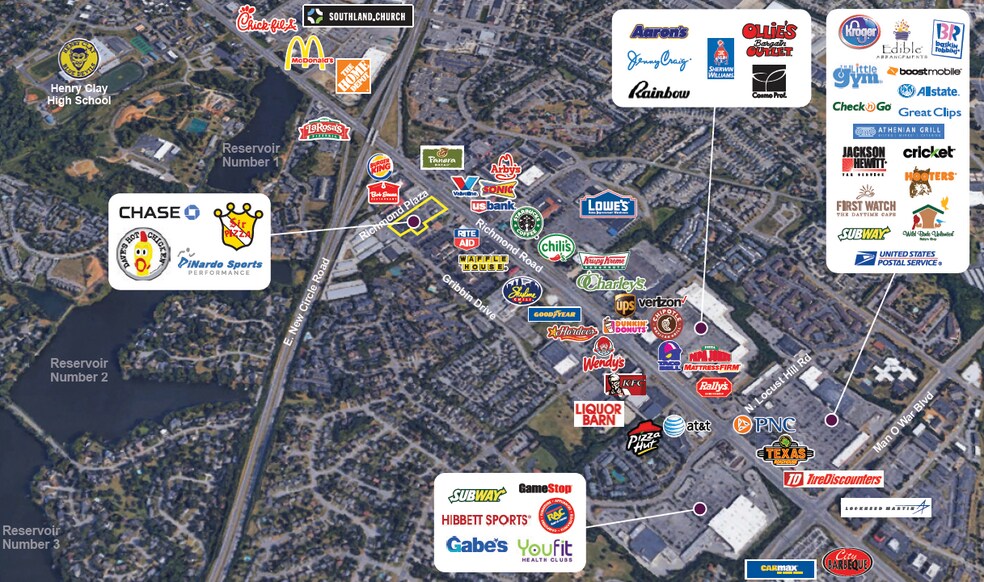 2594-2626 Richmond Rd, Lexington, KY à louer - Aérien - Image 2 de 2