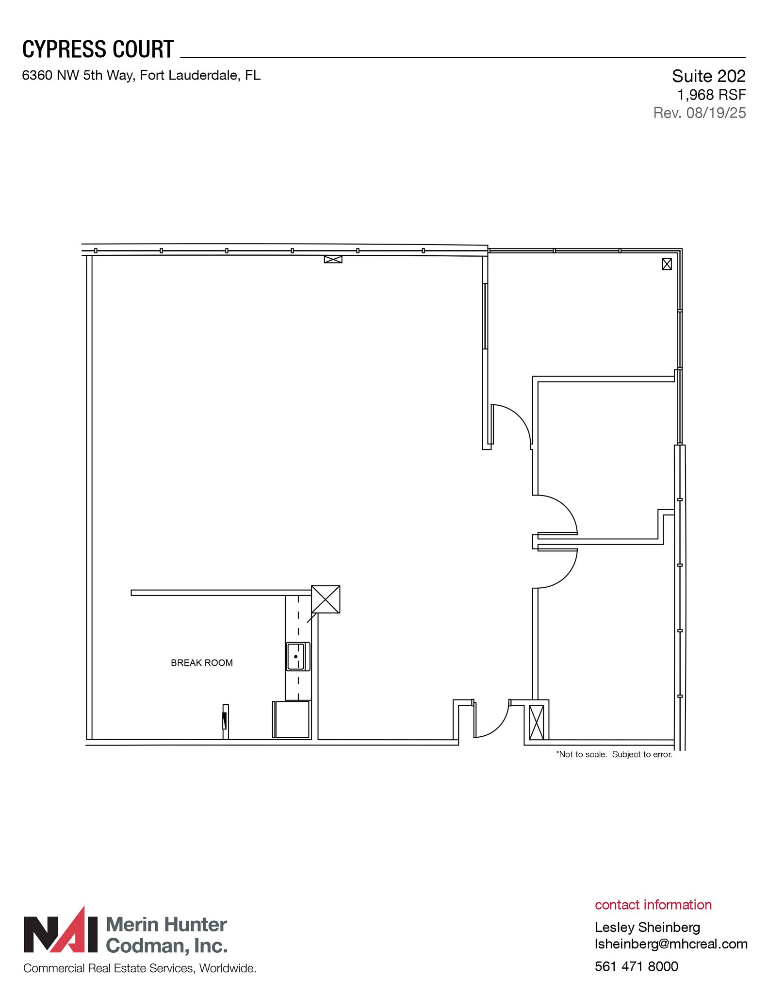 6360 NW 5th Way, Fort Lauderdale, FL for lease Floor Plan- Image 1 of 10