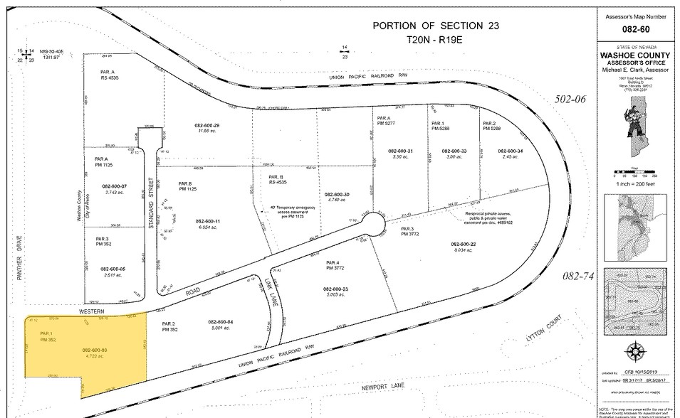 320 Western Rd, Reno, NV for lease - Plat Map - Image 2 of 5