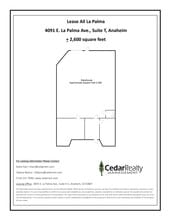 4091 E La Palma Ave, Anaheim, CA à louer Plan de site- Image 1 de 1