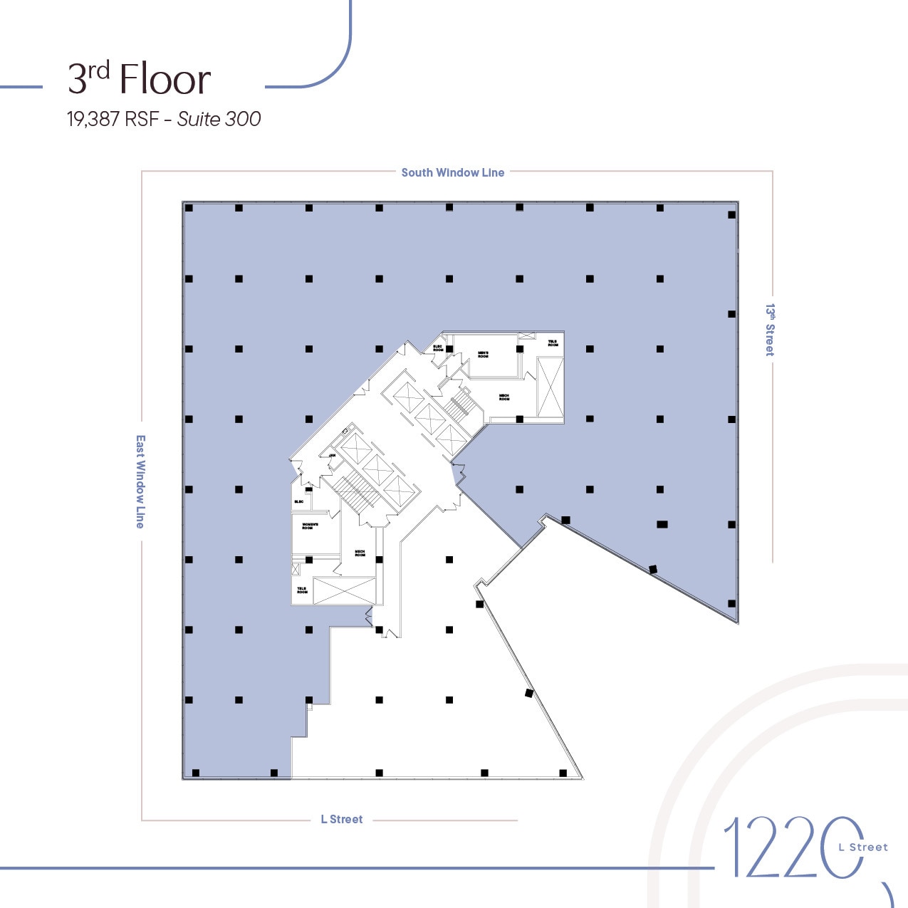 1220 L St NW, Washington, DC à louer Plan d’étage- Image 1 de 1