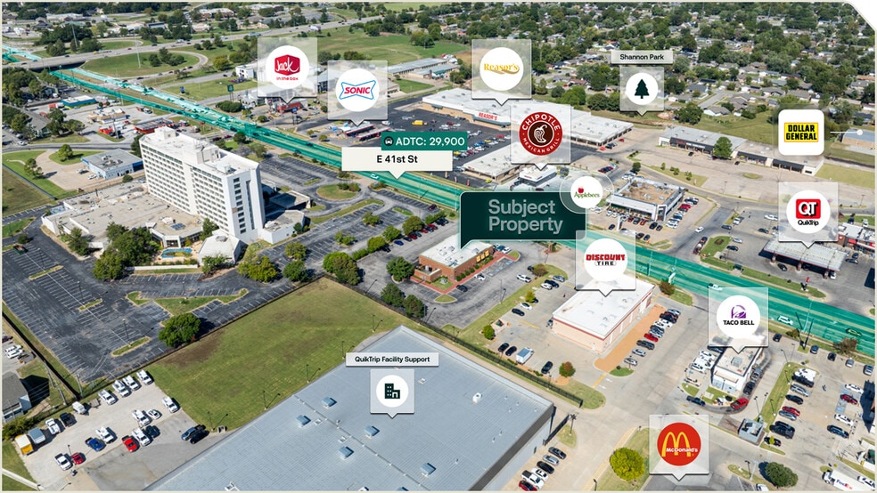 11104 E 41st St, Tulsa, OK for sale - Aerial - Image 3 of 3