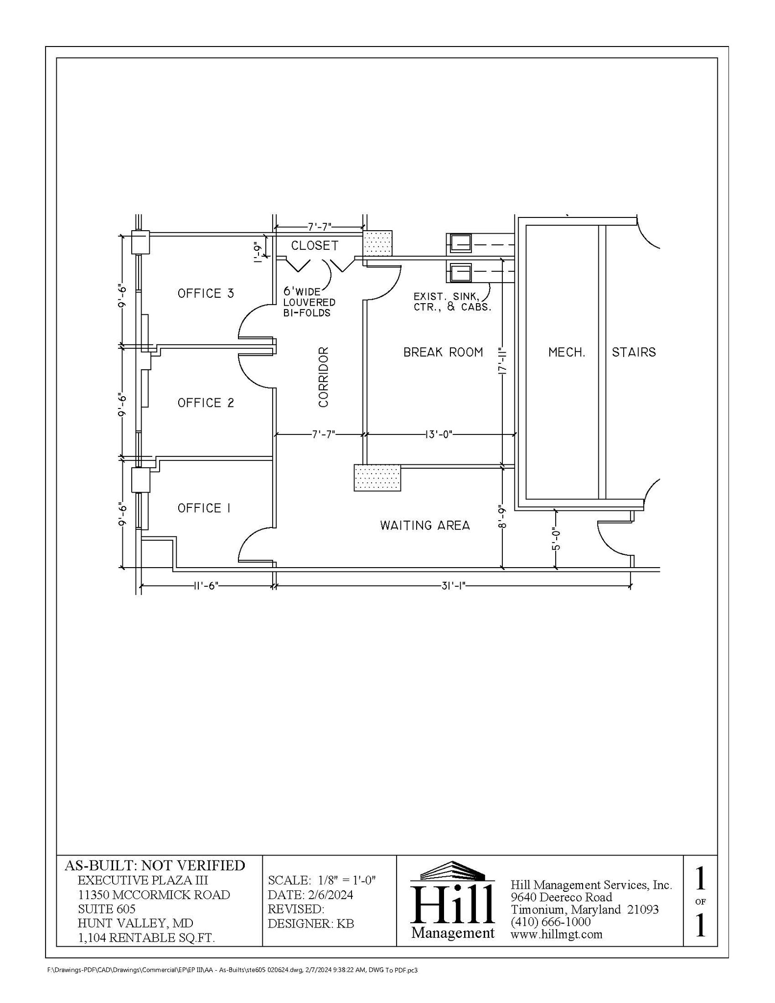 11350 McCormick Rd, Hunt Valley, MD à louer Plan d’étage- Image 1 de 1