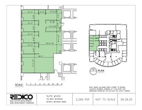 150 W Jefferson Ave, Detroit, MI for lease Site Plan- Image 1 of 1