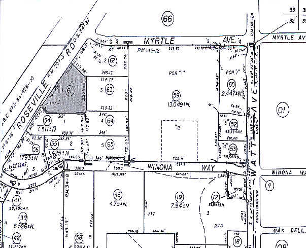 4700 Roseville Rd, North Highlands, CA for lease - Plat Map - Image 2 of 4