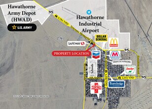 1089 US Highway 95, Hawthorne, NV - AERIAL  map view - Image1