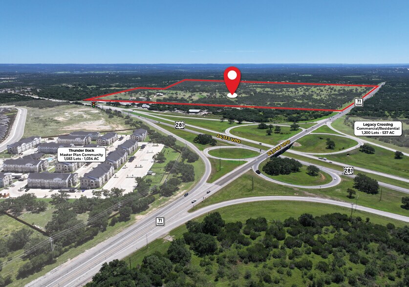 Hwy 71 and 281, Marble Falls, TX à vendre - Aérien - Image 2 de 4