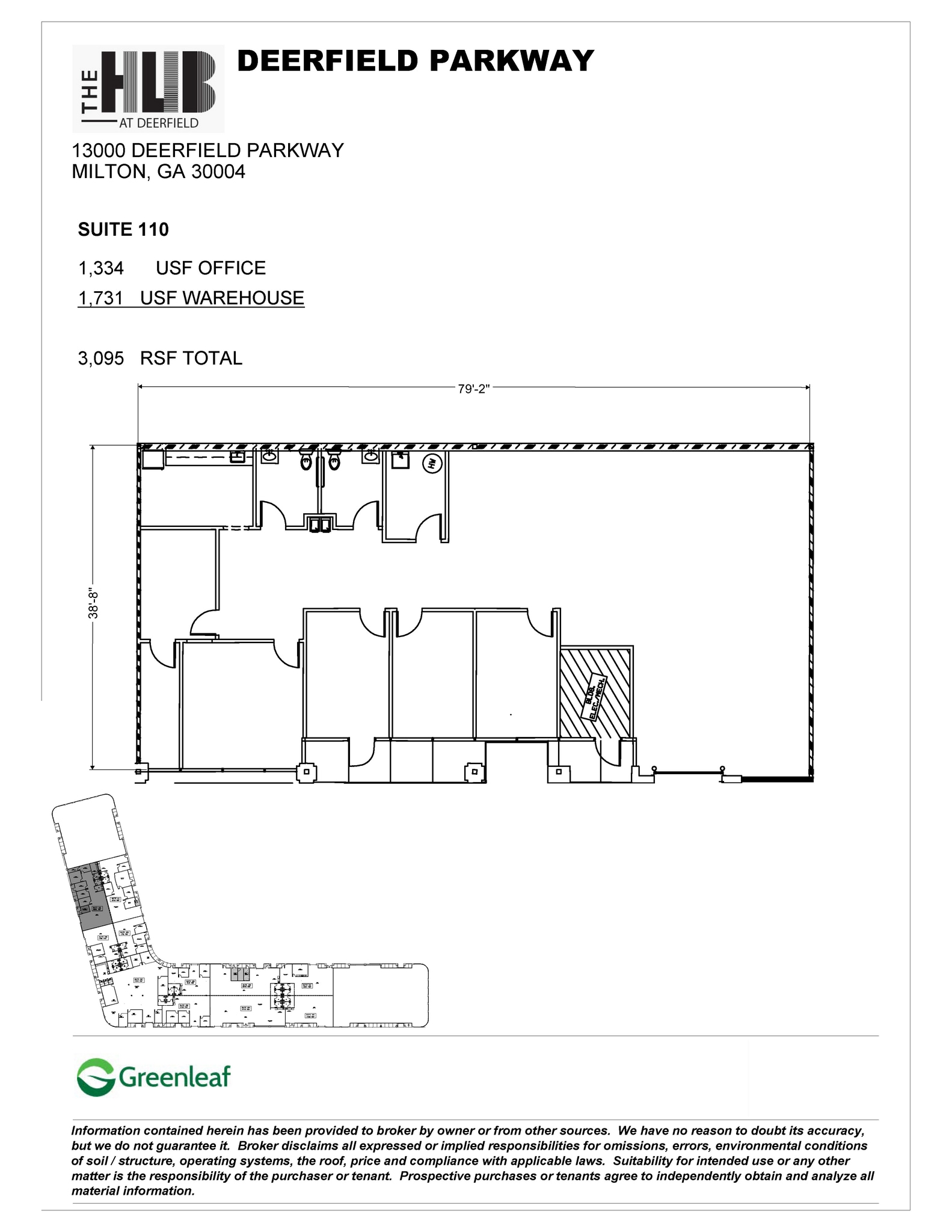 13000 Deerfield Pky, Alpharetta, GA à louer Plan d’étage- Image 1 de 1