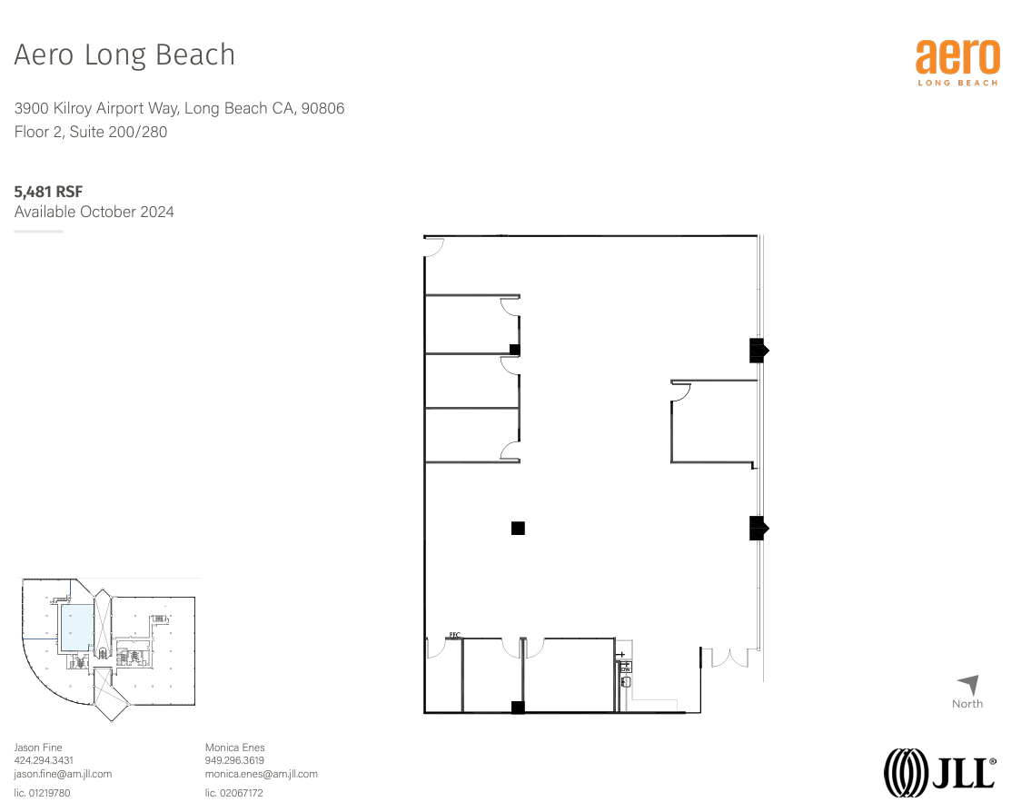 3900 Kilroy Airport Way, Long Beach, CA à louer Plan d’étage- Image 1 de 1