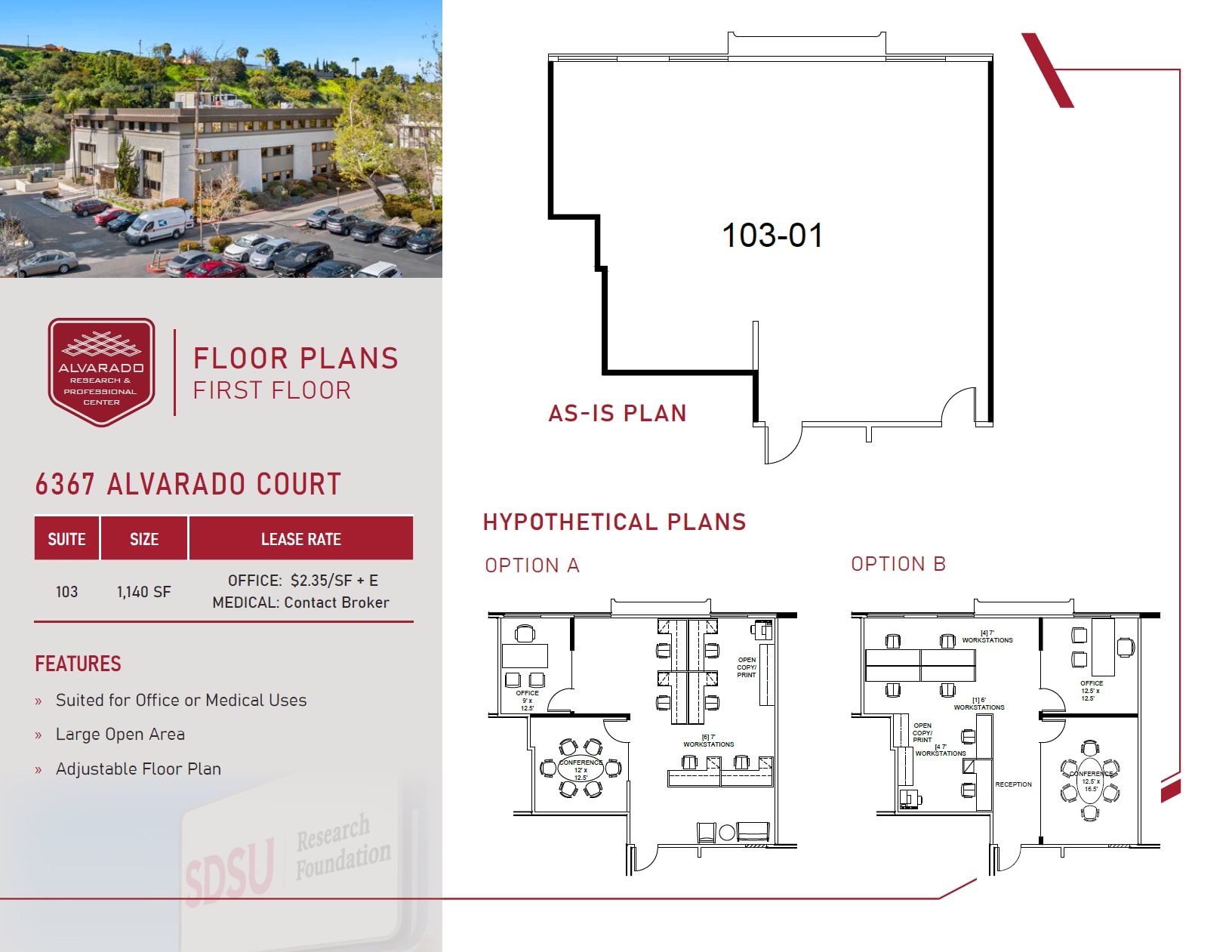 6475 Alvarado Rd, San Diego, CA à louer Plan d’étage- Image 1 de 1