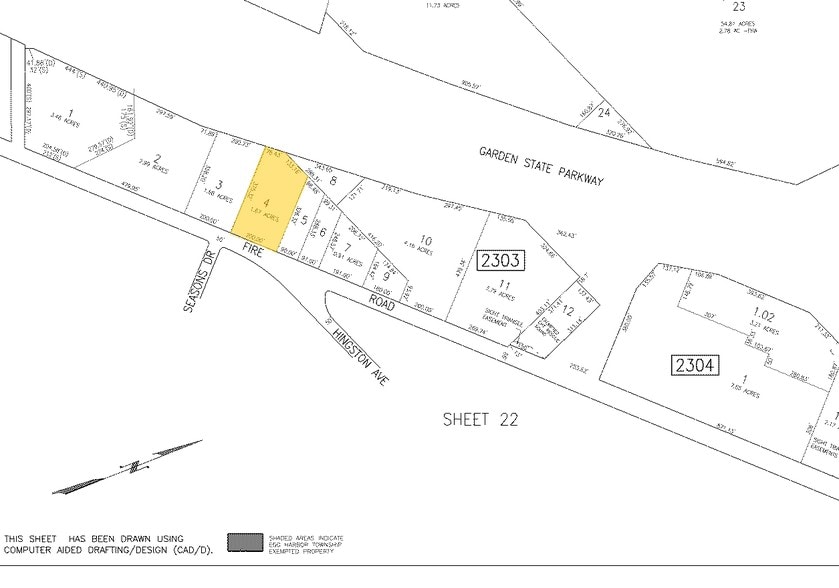 3153 Fire Rd, Egg Harbor Township, NJ à louer - Plan cadastral - Image 3 de 3