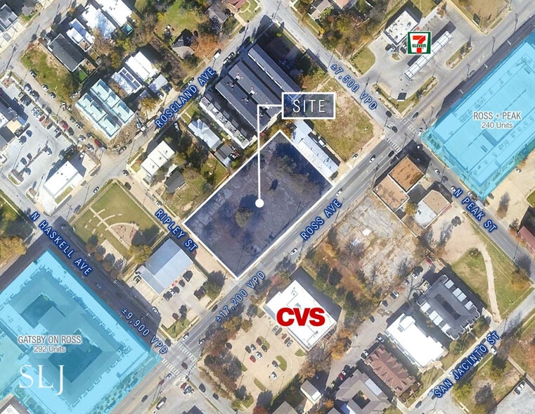 4201 Ross Ave, Dallas, TX for lease - Aerial - Image 3 of 7