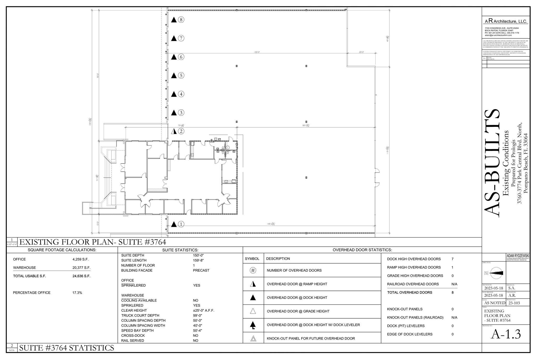 1300-1380 Park Central Blvd S, Pompano Beach, FL à louer Plan de site- Image 1 de 7