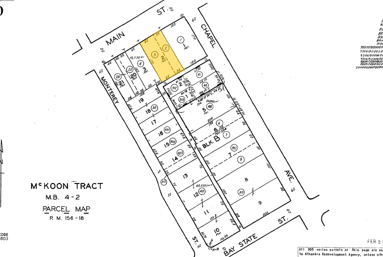 222-238 E Main St, Alhambra, CA à louer - Plan cadastral - Image 2 de 13