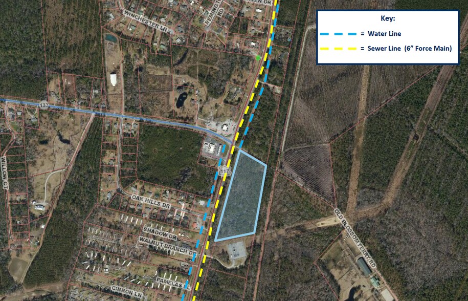 US Hwy 117 & NC Hwy 133, Rocky Point, NC à vendre - Photo du bâtiment - Image 2 de 2