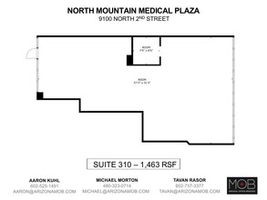 9100 N 2nd St, Phoenix, AZ for lease Floor Plan- Image 1 of 1