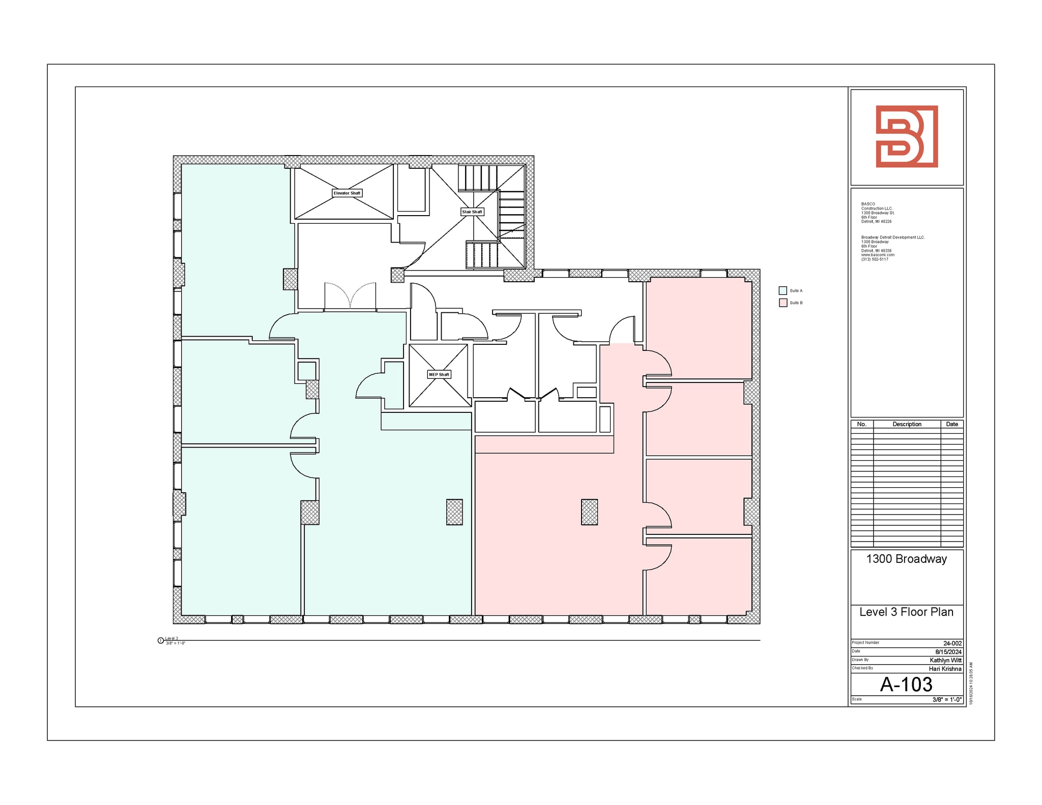 1300 Broadway St, Detroit, MI for lease Floor Plan- Image 1 of 1