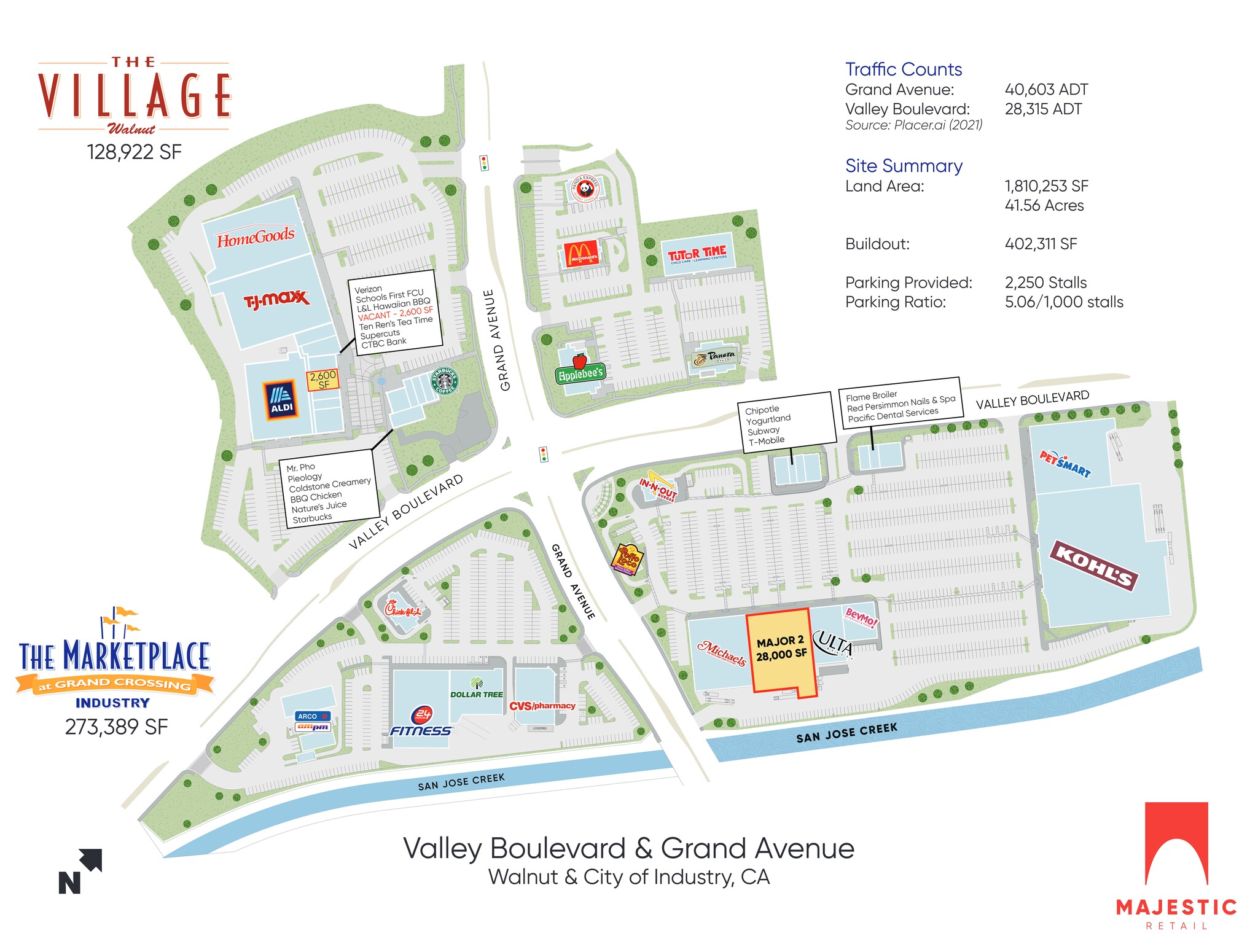 21630-21818 Valley Blvd, Walnut, CA à louer Plan de site- Image 1 de 1