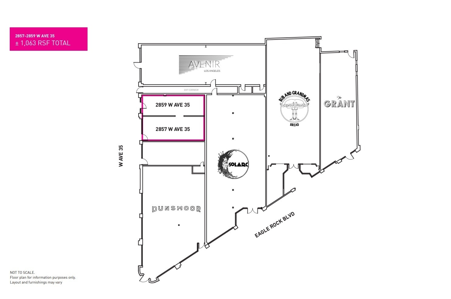 2861 W Avenue 35, Glassell Park, CA à louer Plan d’étage- Image 1 de 1