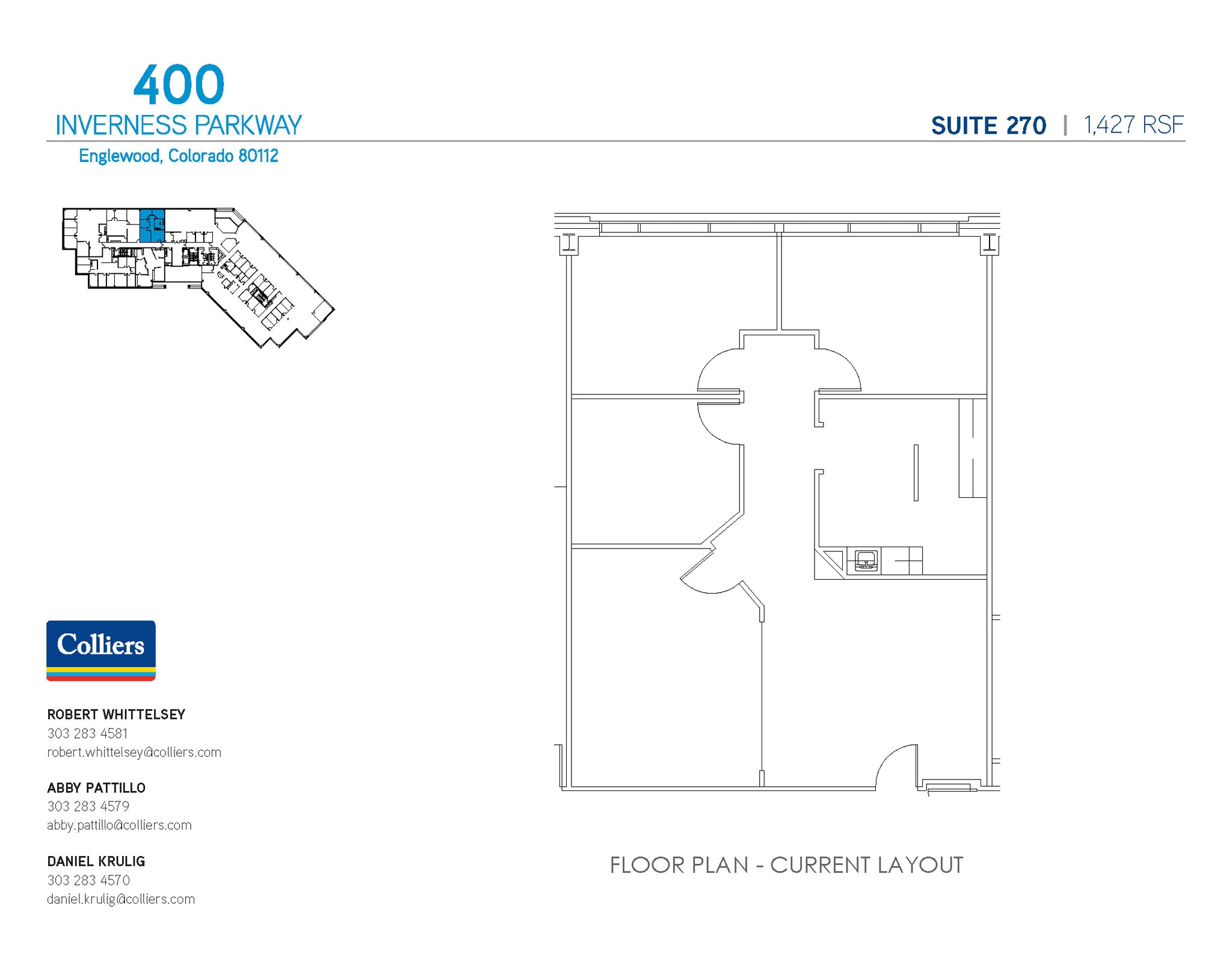 400 Inverness Pky, Englewood, CO à louer Plan d’étage- Image 1 de 1