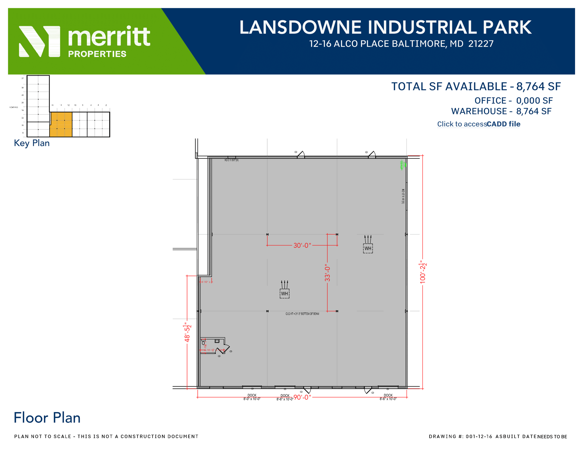 178-194 Alco Pl, Lansdowne, MD à louer Plan d’étage- Image 1 de 1