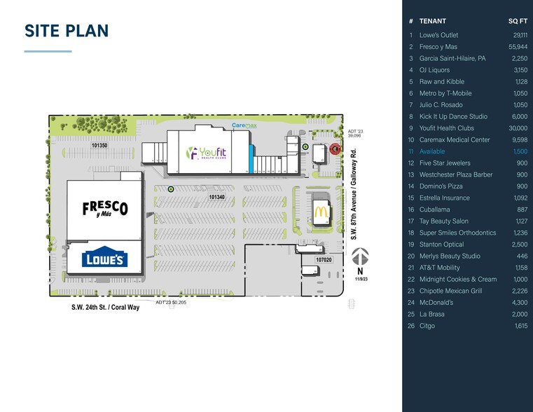 8855 SW 24th St, Miami, FL à louer - Plan de site - Image 2 de 5