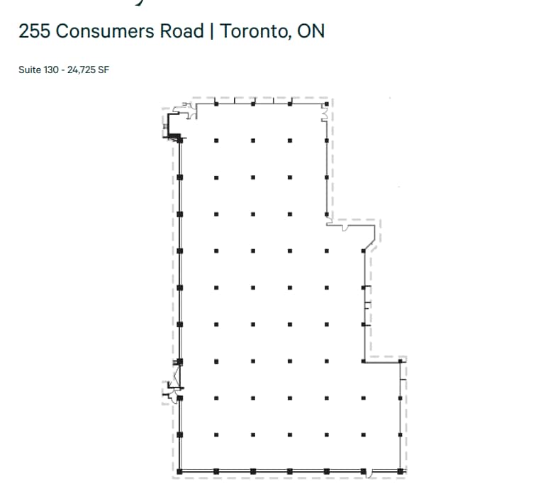 245 Consumers Rd, Toronto, ON à louer Plan d’étage- Image 1 de 1