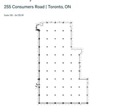 245 Consumers Rd, Toronto, ON à louer Plan d’étage- Image 1 de 1