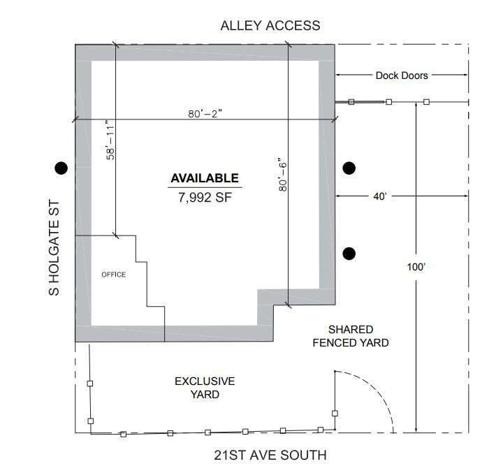 2107 Holgate st, Seattle, WA for lease Floor Plan- Image 1 of 1