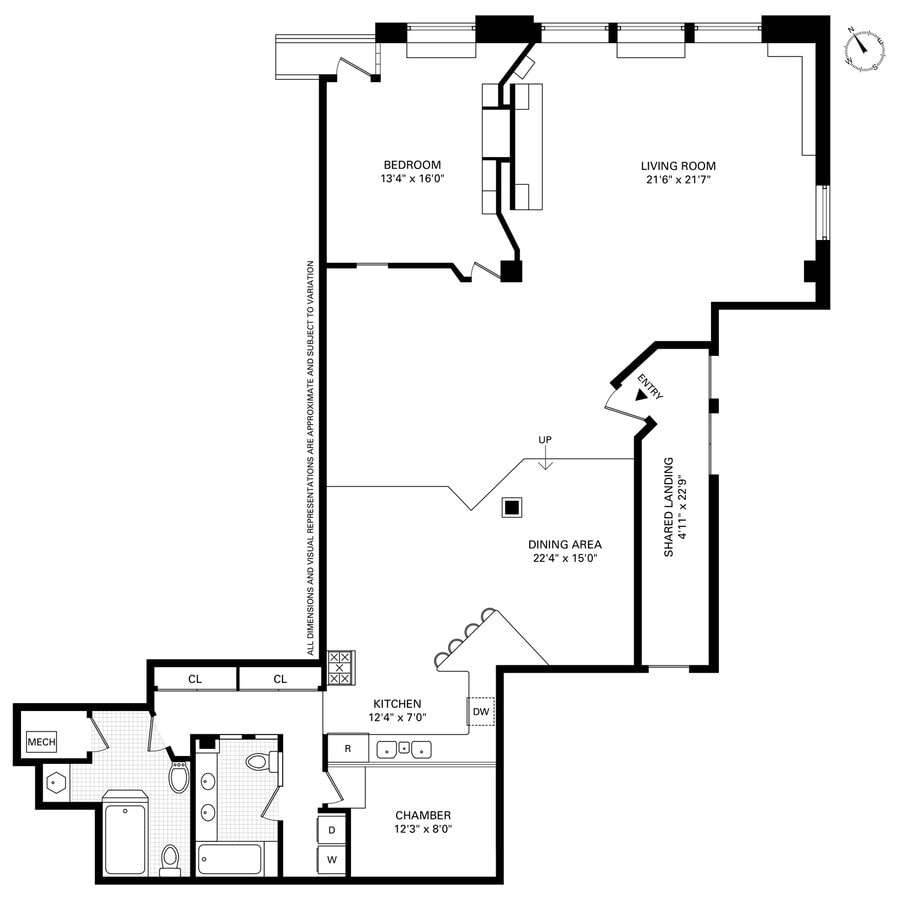144-152 W 27th St, New York, NY 10001 - Unit 10F - - Floor Plan - Image 1 of 5