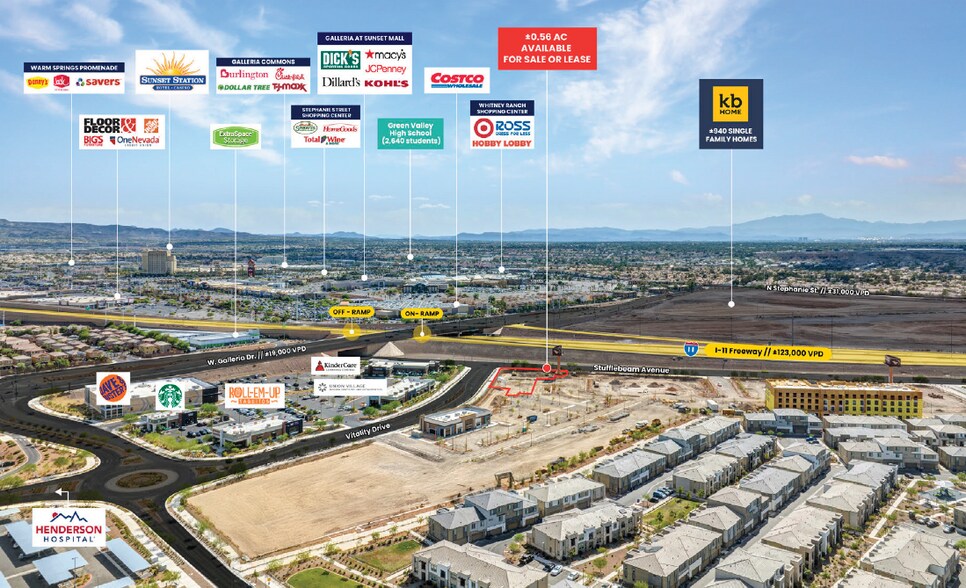 NEC Stufflebeam Ave. & Vitality Dr., Henderson, NV à vendre - Aérien - Image 2 de 4