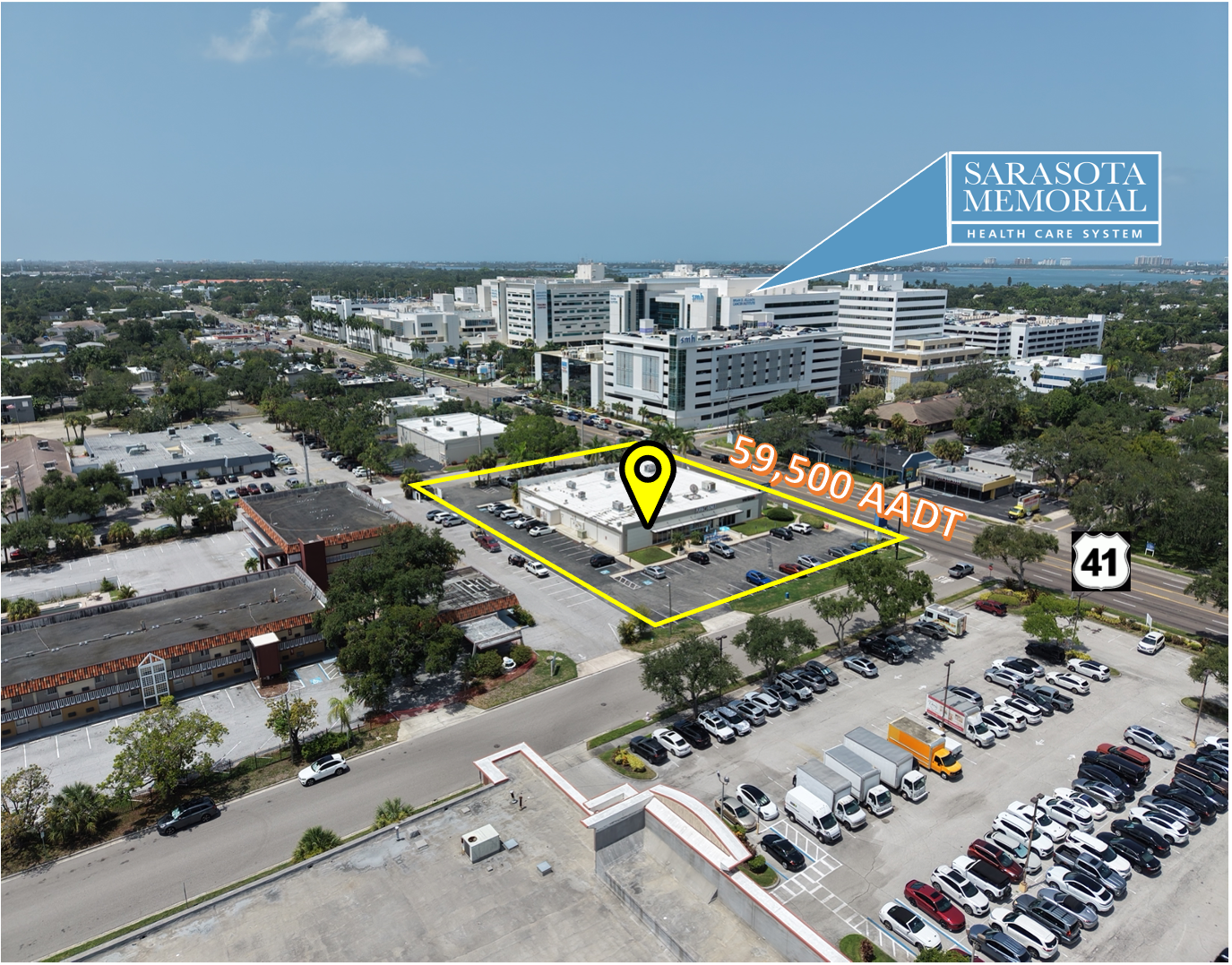 1427-1435 S Tamiami Trl, Sarasota, FL for lease Aerial- Image 1 of 3
