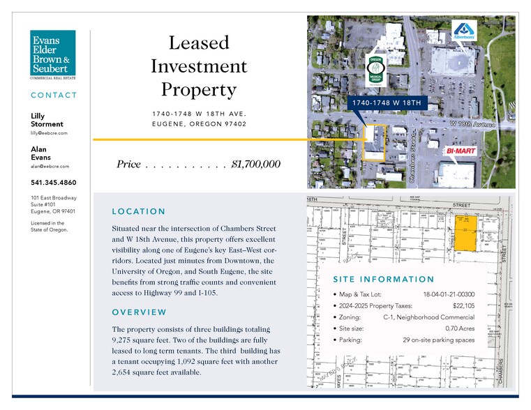 1740 W 18th Ave, Eugene, OR à vendre - Photo du bâtiment - Image 3 de 9