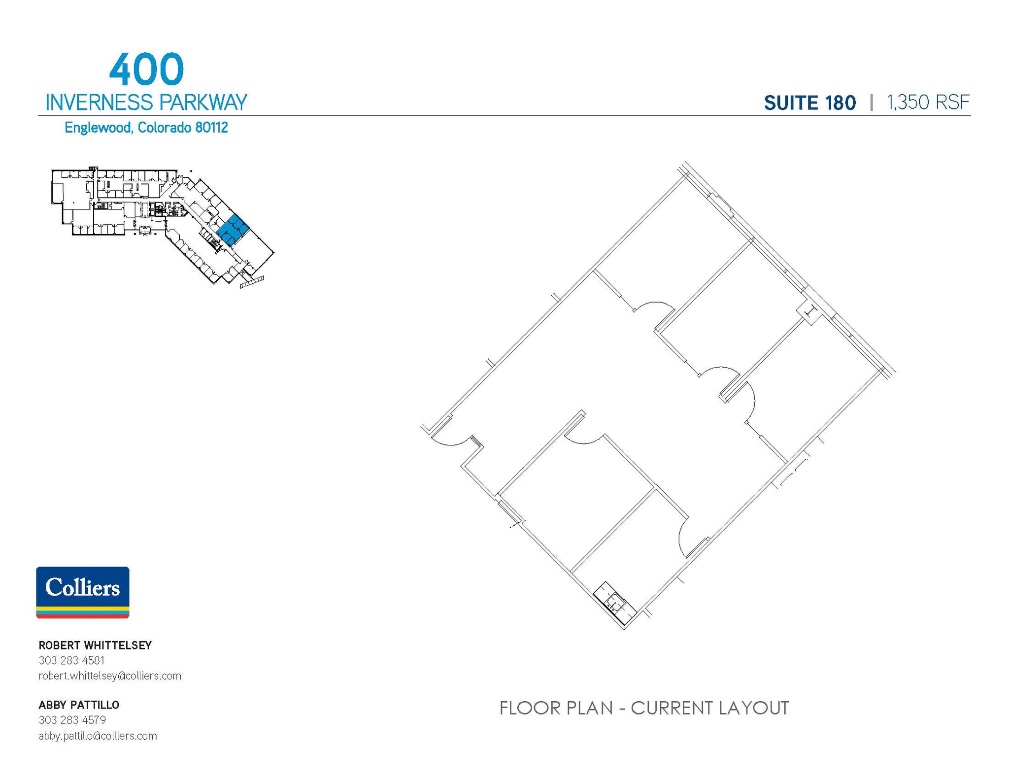 400 Inverness Pky, Englewood, CO à louer Plan d’étage- Image 1 de 1