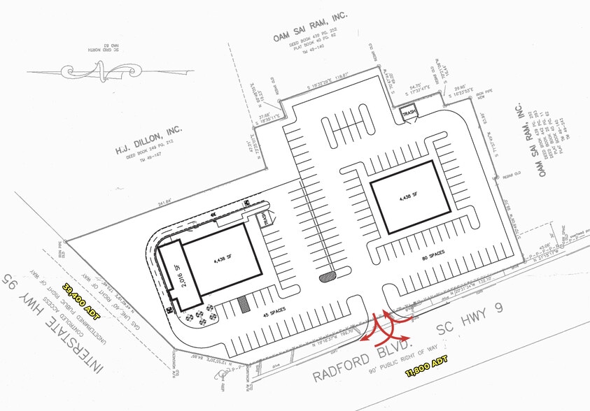 906 Radford Blvd, Dillon, SC à louer - Plan de site - Image 3 de 3