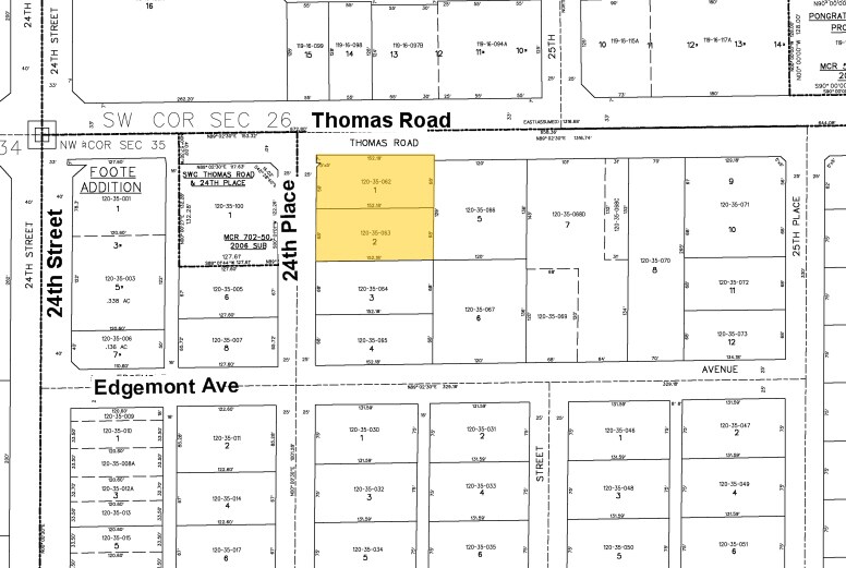 2425 E Thomas Rd, Phoenix, AZ à louer - Plan cadastral - Image 3 de 18