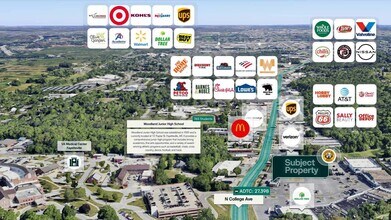 1500 N College Ave, Fayetteville, AR - AÉRIEN  Vue de la carte