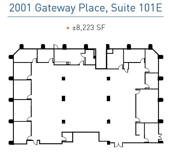 2001 Gateway Pl, San Jose, CA à louer Plan d’étage- Image 1 de 1