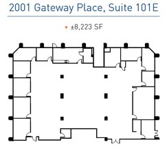 2001 Gateway Pl, San Jose, CA à louer Plan d’étage- Image 1 de 1