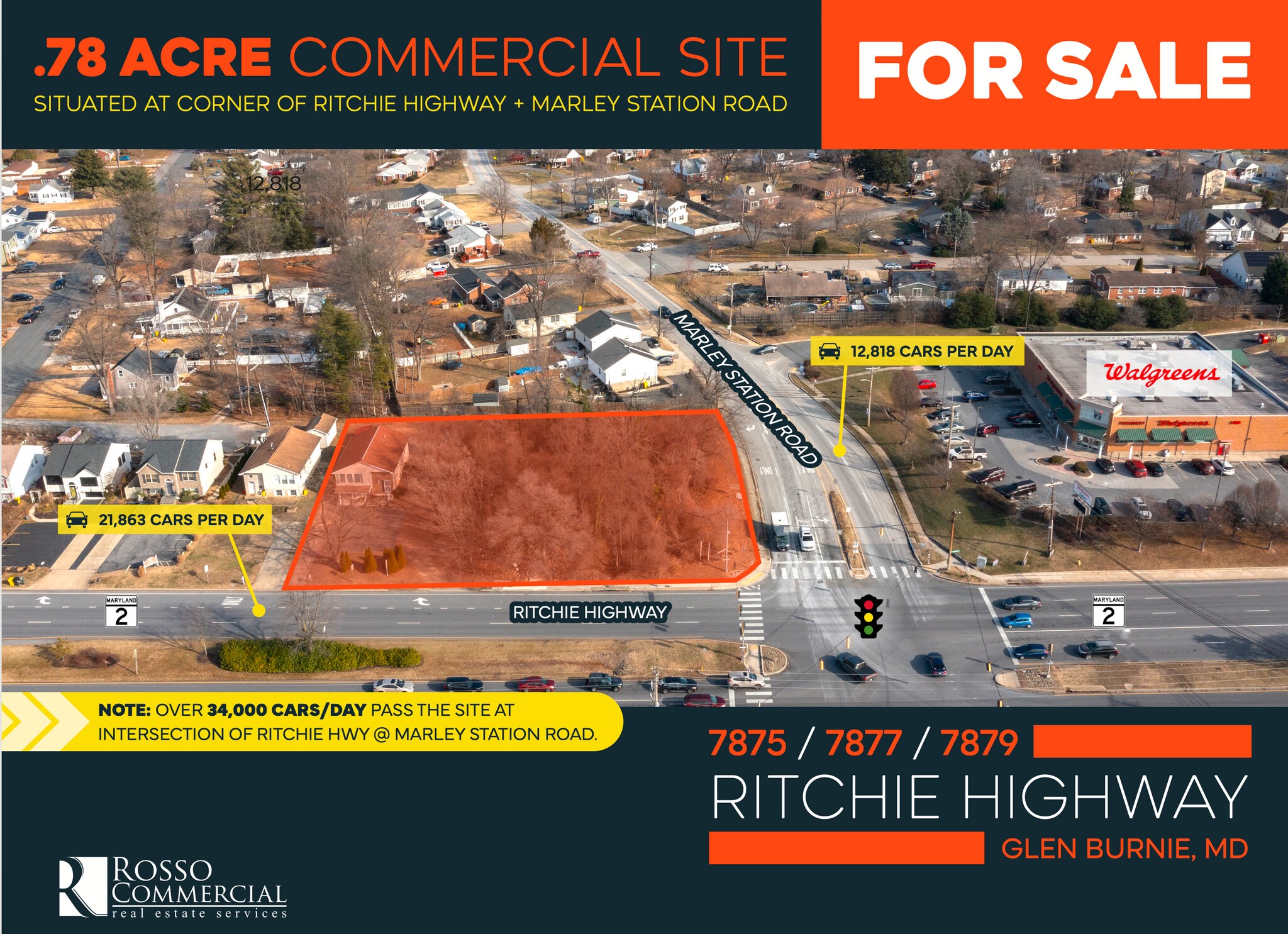 7875-7879 Ritchie Hwy, Glen Burnie, MD à vendre Photo du bâtiment- Image 1 de 9